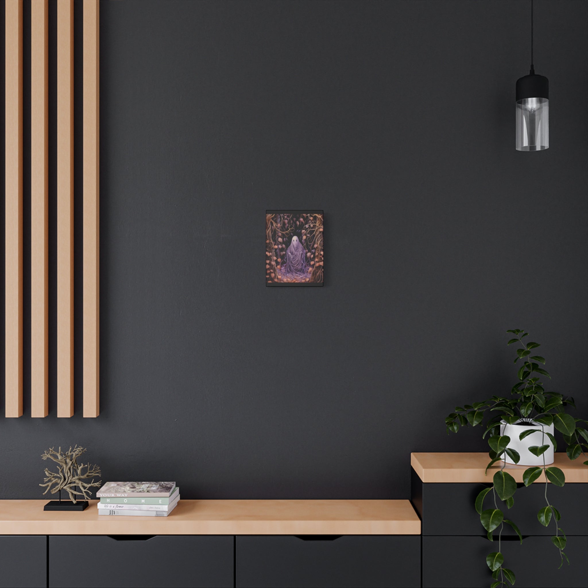 Mystical Ghost Art Canvas, Wall Decor, Haunted Home, Spooky Vibes, Halloween Decor, Unique Gift