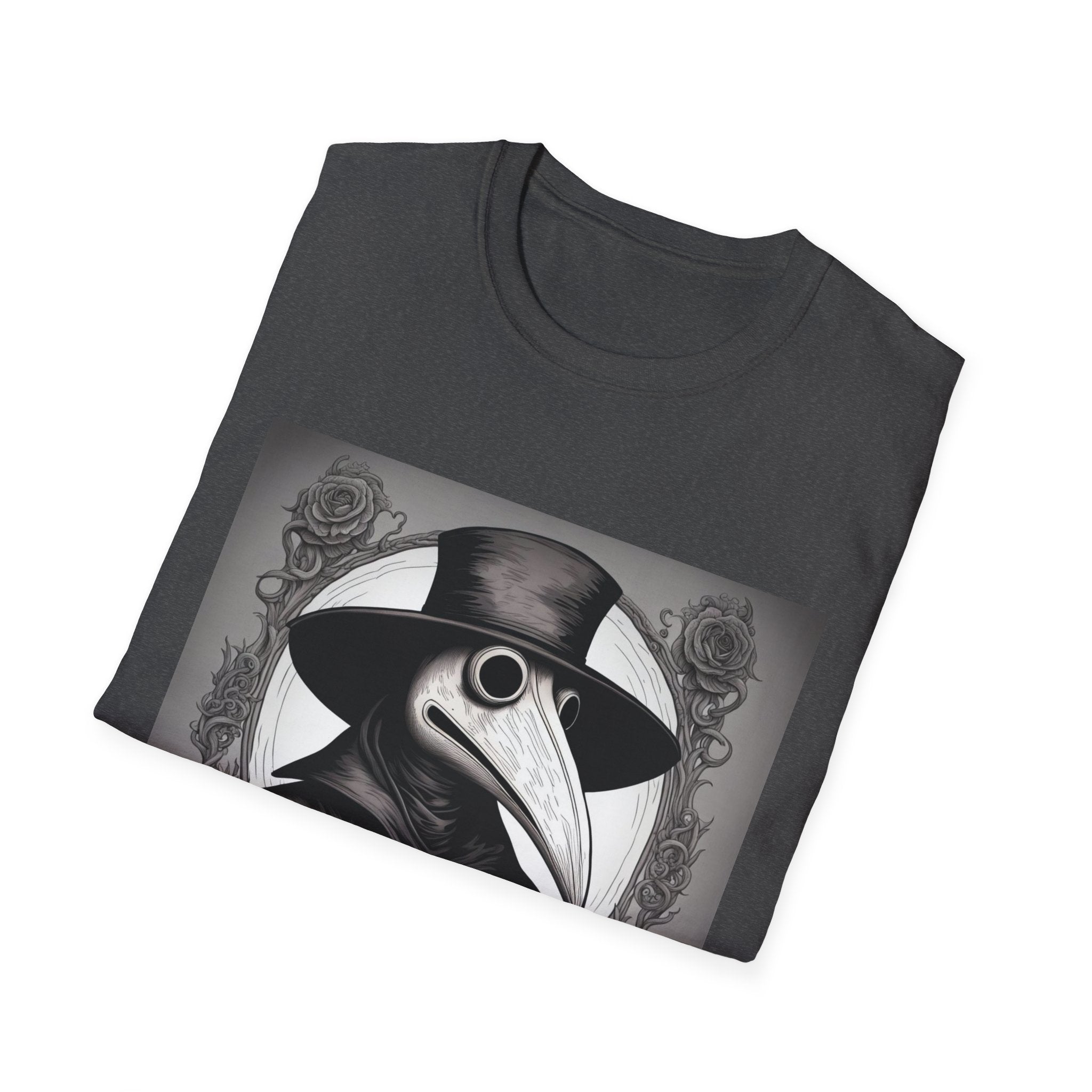 Vintage Plague Doctor Graphic Tee, Unisex T-Shirt, Halloween Costume, Gothic Fashion, Spooky Gift, Unique Art Shirt