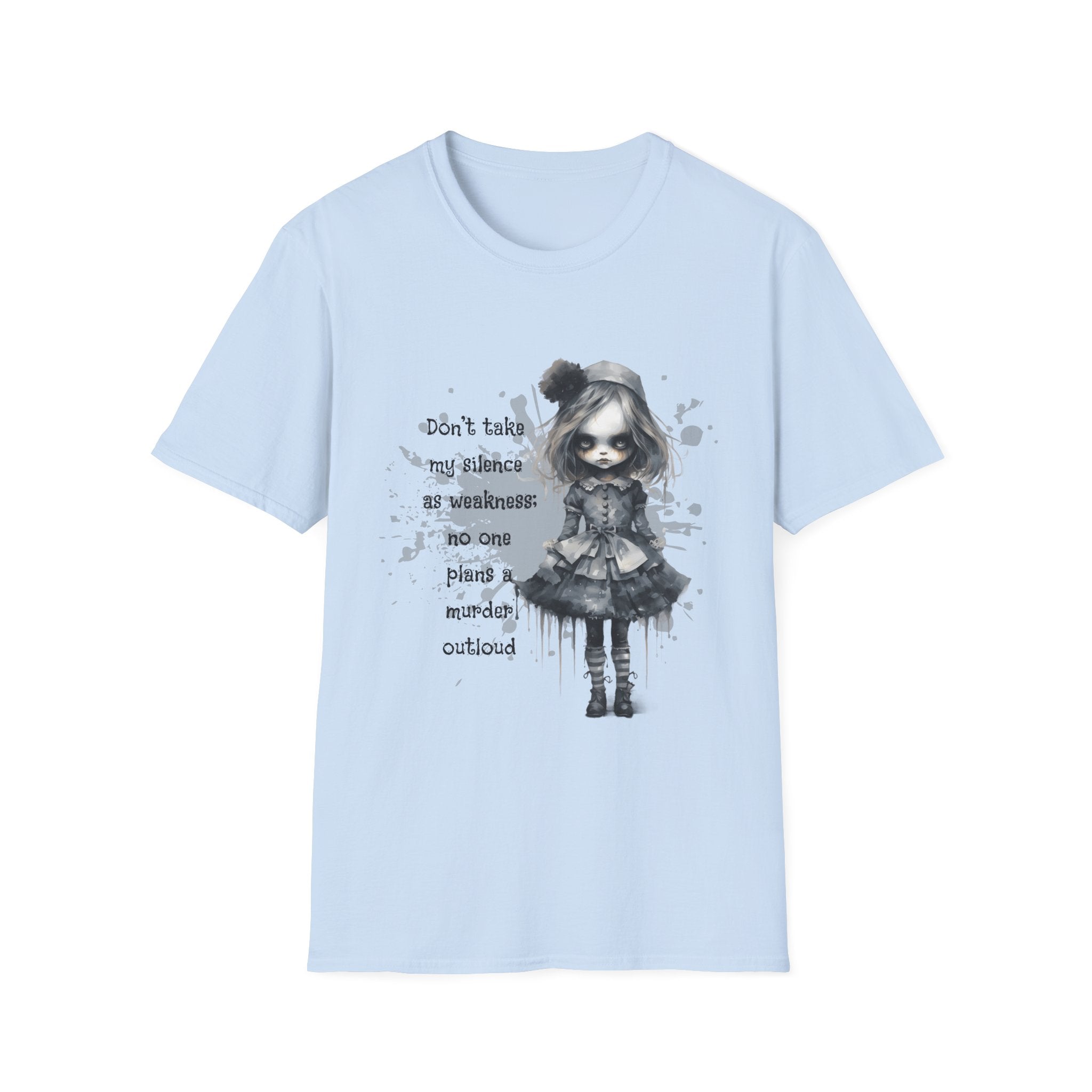 Creepy Doll Unisex T-Shirt, Vintage Art Tee, Casual Graphic Shirt, Alternative Style Top, Unique Gift for Art Lovers