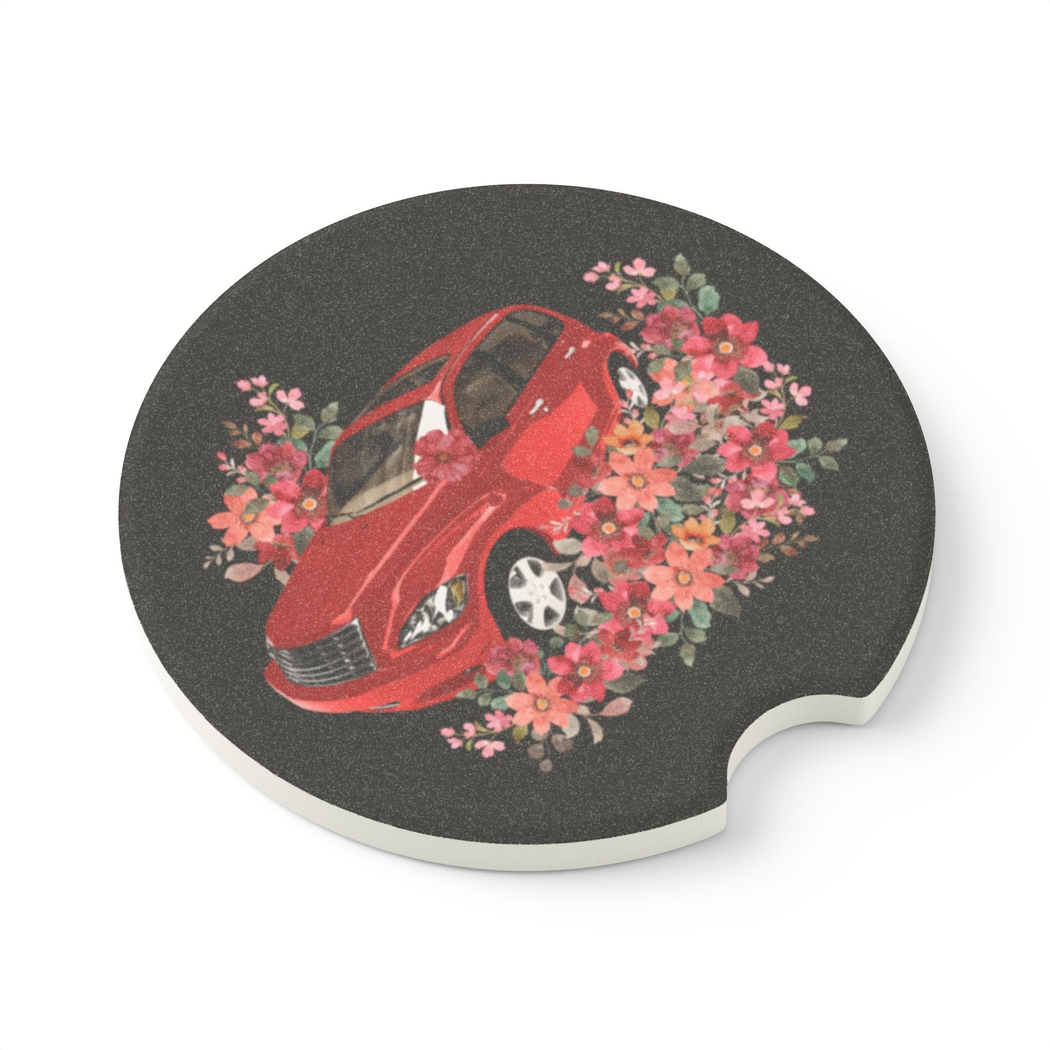 PT Cruiser Car Coaster, Boho Car Accessory, Flower Print Coaster, Car Decoration, Gift for Drivers