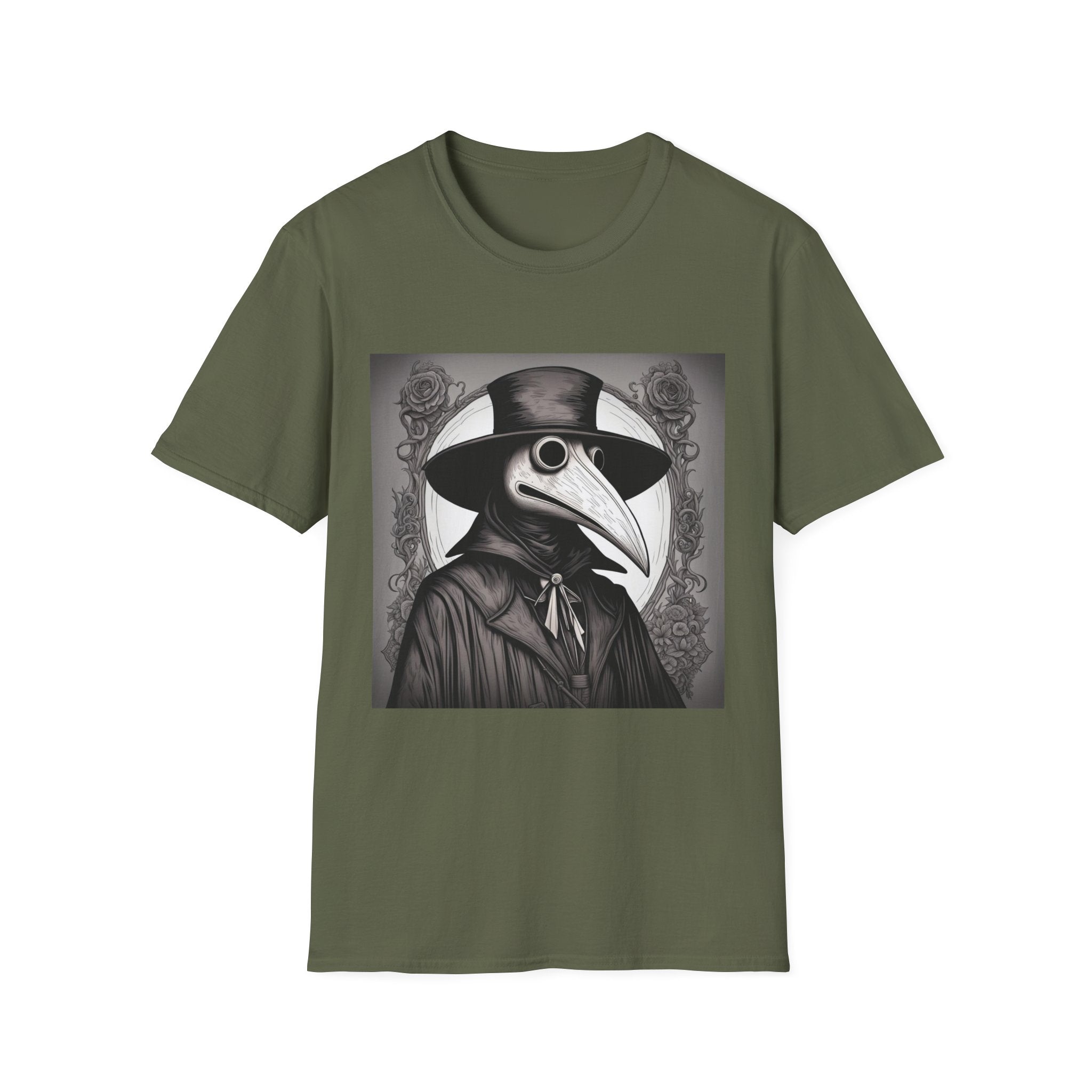 Vintage Plague Doctor Graphic Tee, Unisex T-Shirt, Halloween Costume, Gothic Fashion, Spooky Gift, Unique Art Shirt