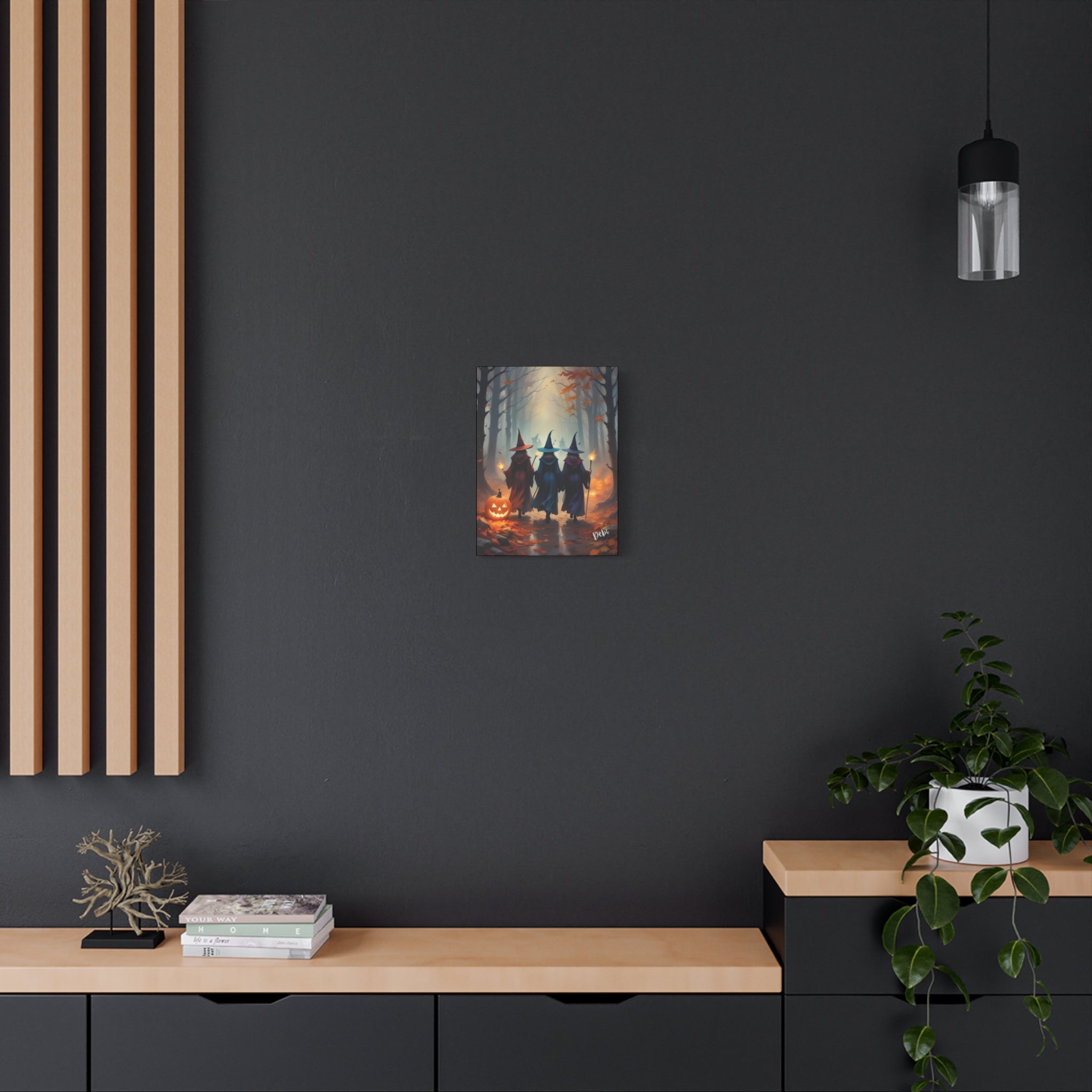 Trick or Treat Canvas Art, Spooky Home Decor, Fall Wall Art, Halloween Decoration, Witchy Vibes