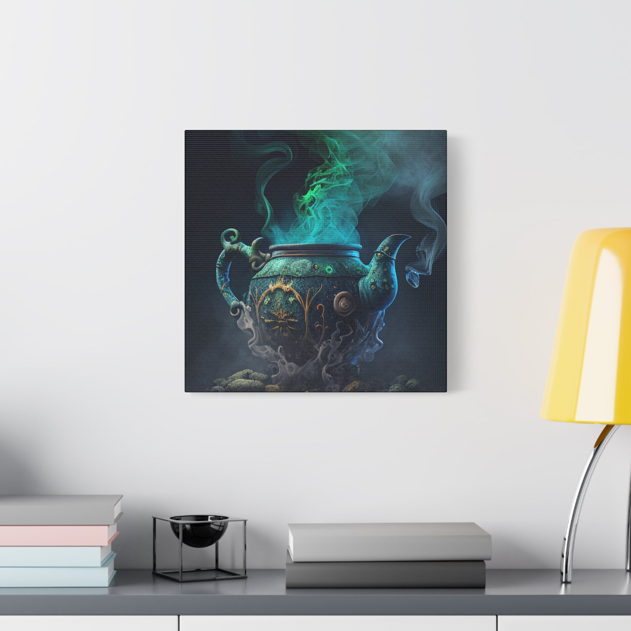 Brewing - Mystical Teapot Canvas Art, Enchanted Kitchen Decor, Witchy Home Decor, Magical Wall Art, Gift for Tea Lovers