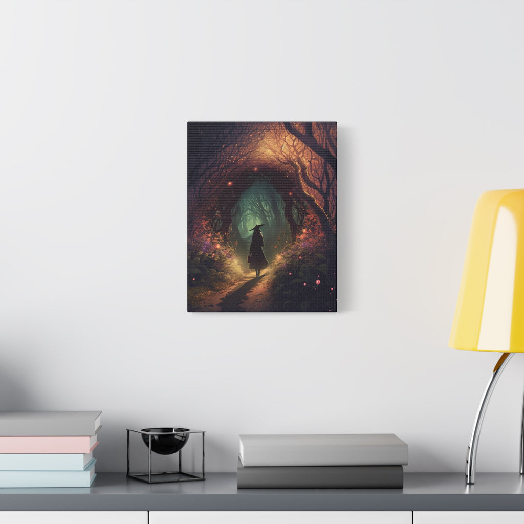 Nightfall Wall Art Print, Witch Canvas, Fantasy Home Decor, Magical Artwork, Gift for Her