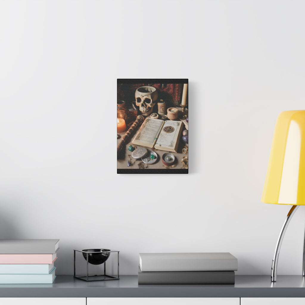 The Altar Canvas Wall Art, Witchy Decor, Book of Shadows Wall Art, Gothic Home Decor, Occult Canvas Print