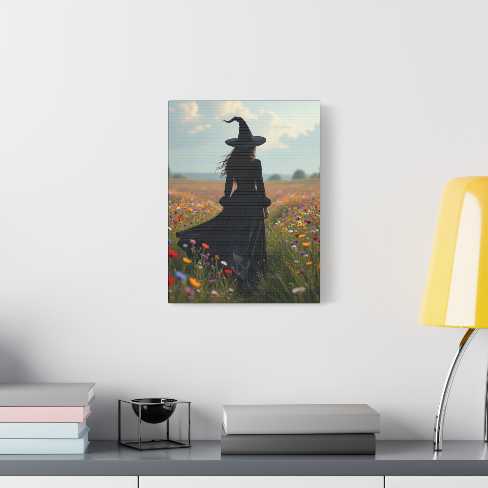 The Vale Canvas Art Print, Home Decor, Gifts for Halloween, Witch Artwork, Boho Decor, Magical Wall Art