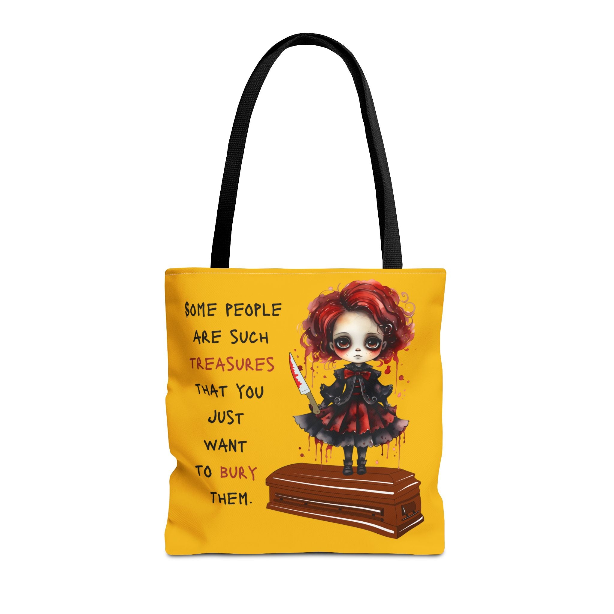 Creepy Doll Tote Bag with Quirky Artwork, Ideal for Halloween Decor, Gift for Alternative Fashion Lovers, Unique Shopper Bag, Spooky Gift