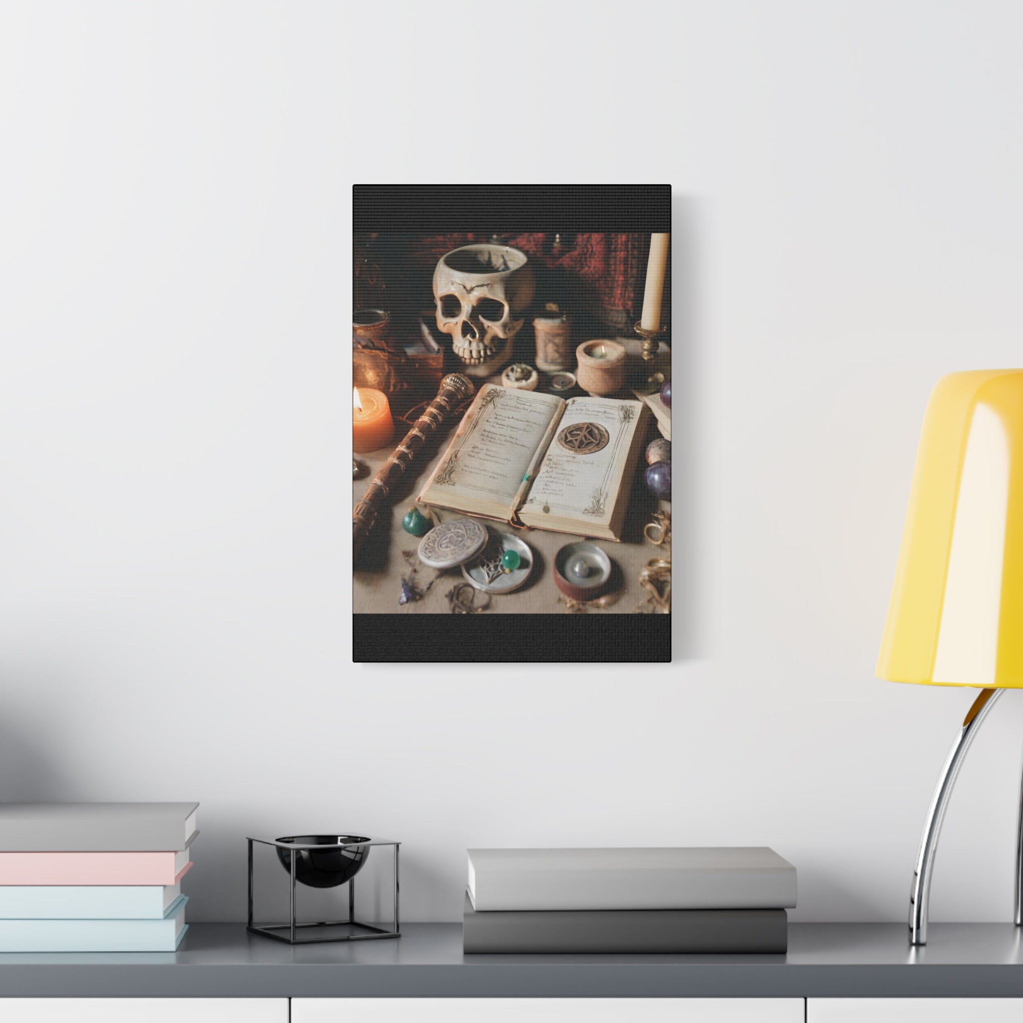 The Altar Canvas Wall Art, Witchy Decor, Book of Shadows Wall Art, Gothic Home Decor, Occult Canvas Print