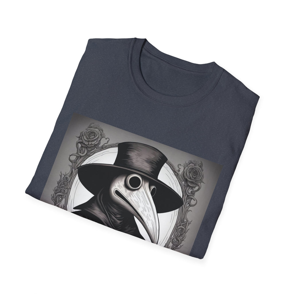 Vintage Plague Doctor Graphic Tee, Unisex T-Shirt, Halloween Costume, Gothic Fashion, Spooky Gift, Unique Art Shirt