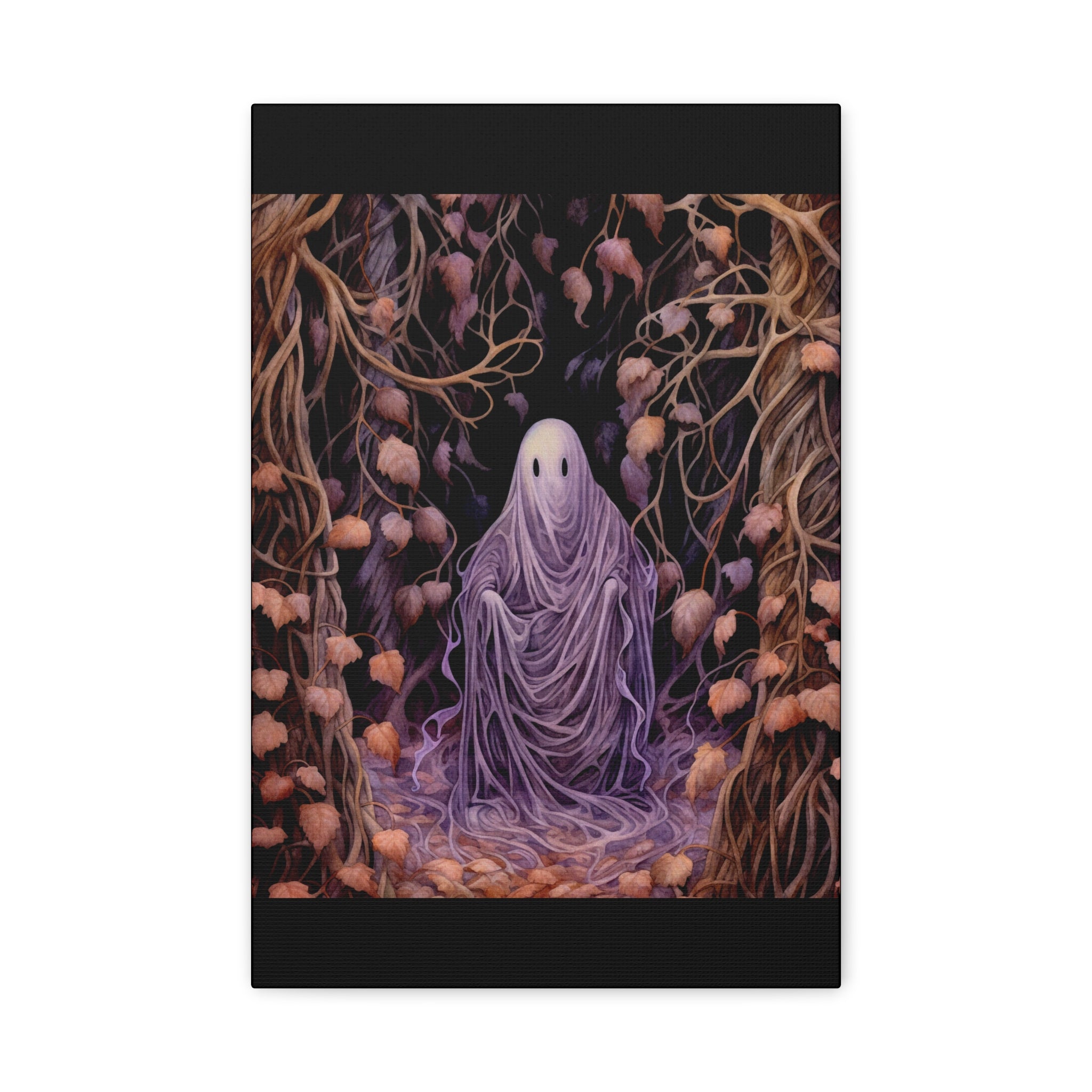 Mystical Ghost Art Canvas, Wall Decor, Haunted Home, Spooky Vibes, Halloween Decor, Unique Gift