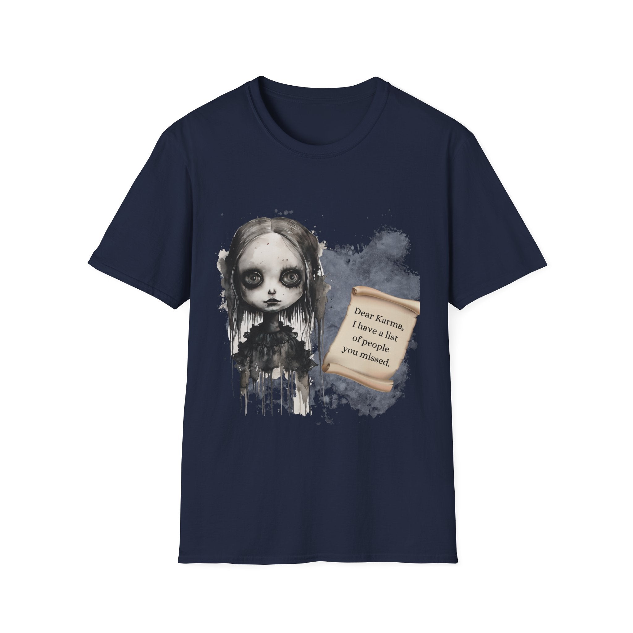 creepy Doll T-Shirt, Unisex Tee for Spooky Season, Halloween Costume, Gift for Horror Lovers, Casual Wear, Vintage Style