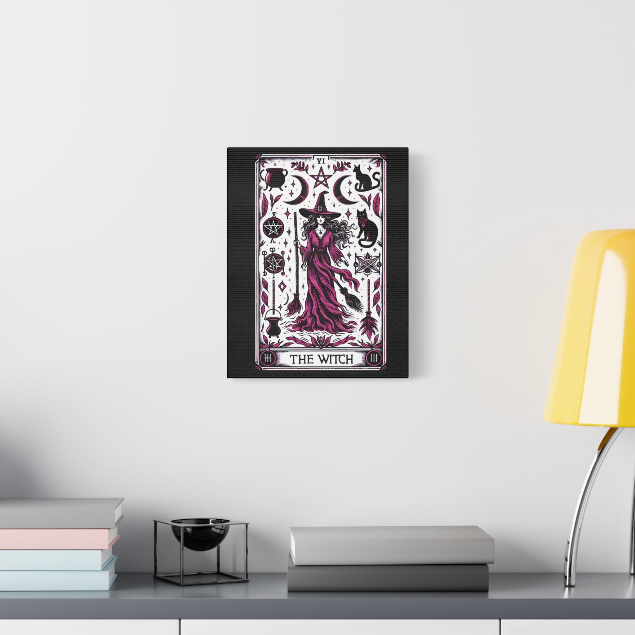 The Witch Tarot Card Canvas Art Print, Magical Decor, Wall Art for Home, Modern Witch Print, Gothic Aesthetic, Perfect Gift for Witch Lovers