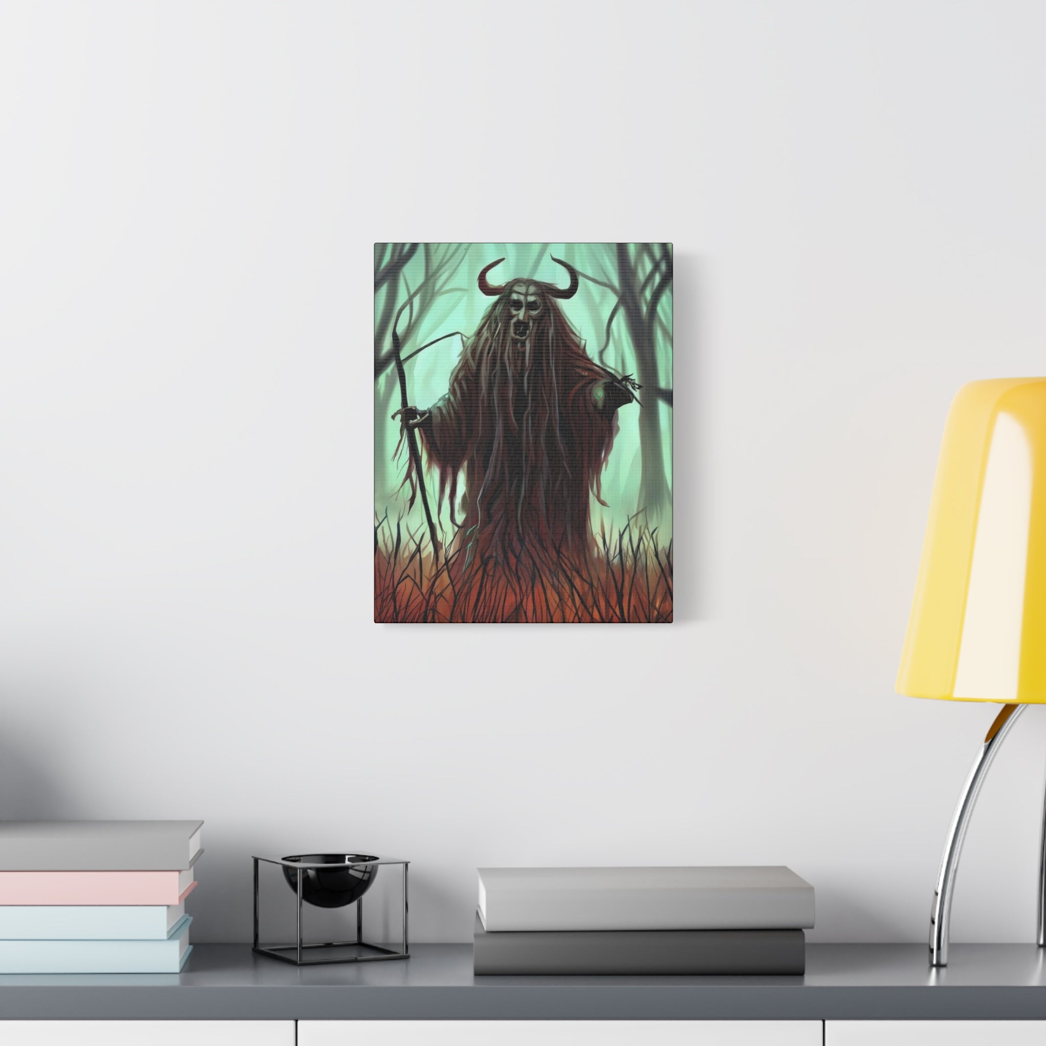 The Shaman Canvas Art, Halloween Decor, Witchy Wall Art, Gothic Home Decor, Fantasy Artwork, Unique Gift for Halloween