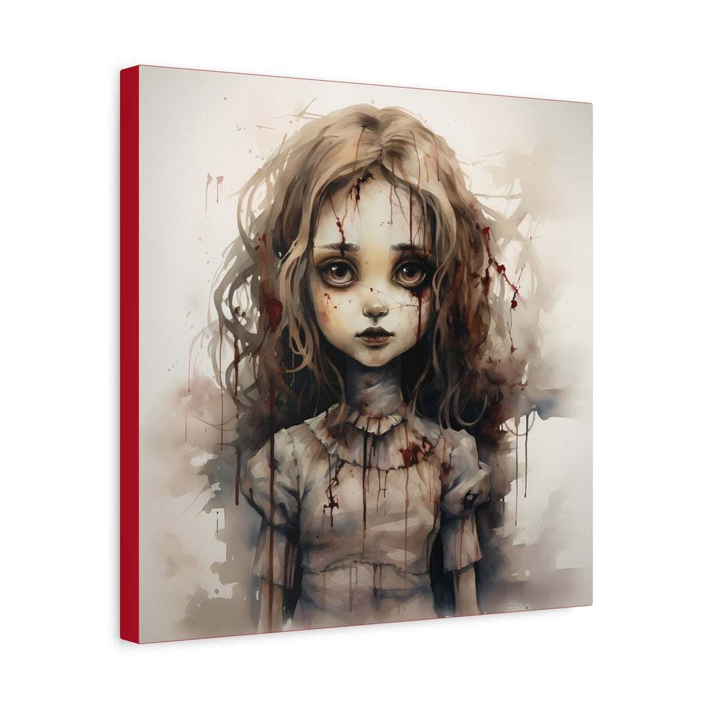 Creepy Doll Art Canvas, Dark Fantasy Decor, Gothic Home Wall Art, Unique Gift Idea, Creepy Aesthetic, Horror Art