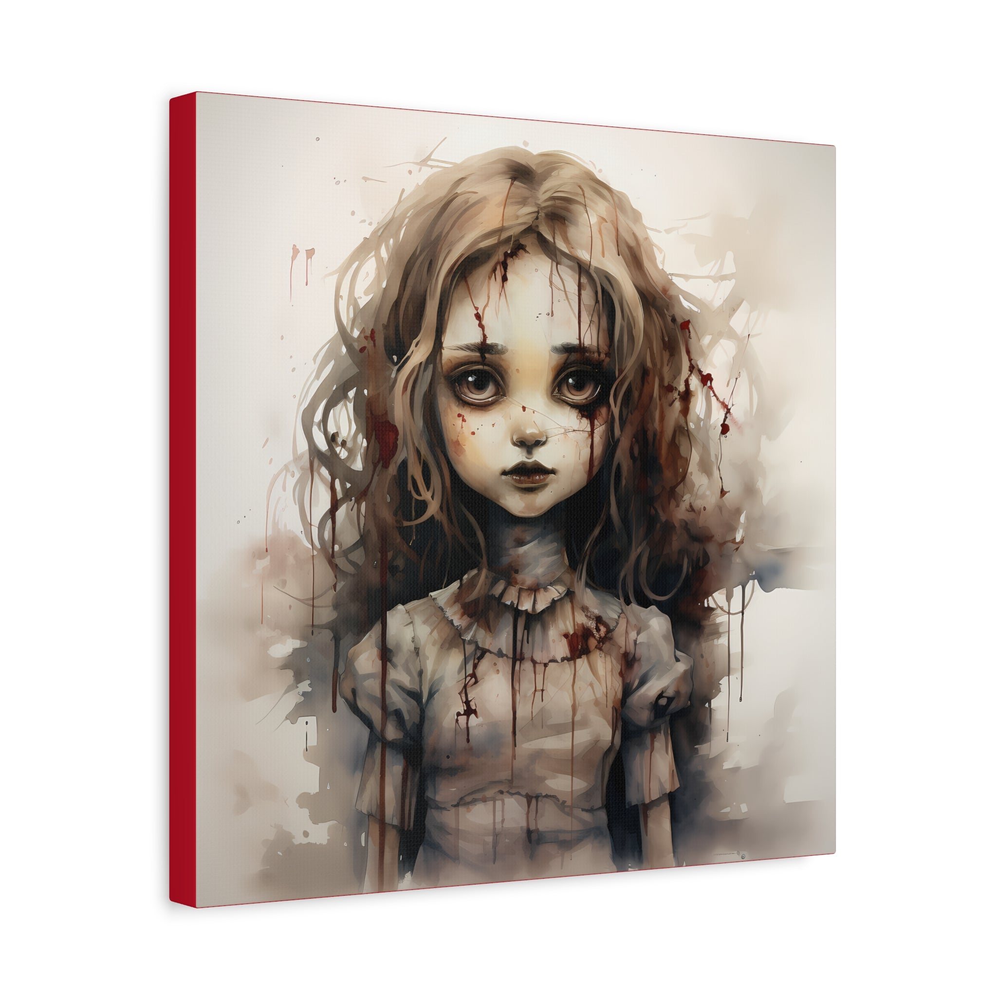 Creepy Doll Art Canvas, Dark Fantasy Decor, Gothic Home Wall Art, Unique Gift Idea, Creepy Aesthetic, Horror Art