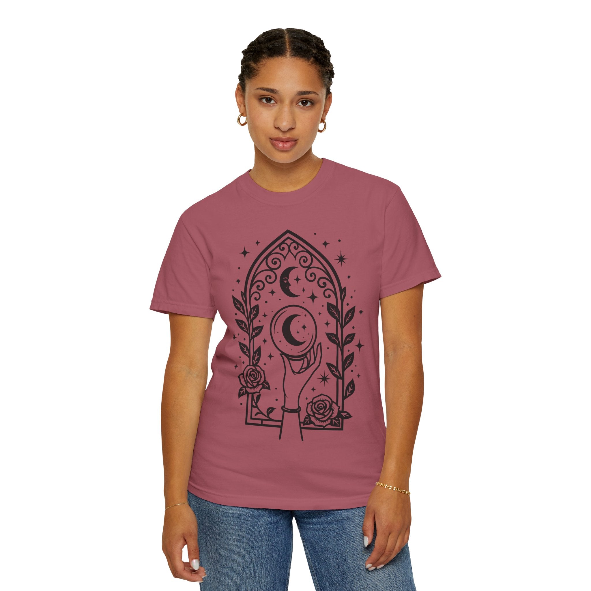 Gothic Arch Unisex T-Shirt | Celestial Graphic Tee, Gift for Astrology Lovers, Handmade Apparel for Everyday Wear, Spiritual Vibes