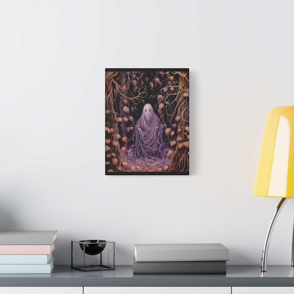 Mystical Ghost Art Canvas, Wall Decor, Haunted Home, Spooky Vibes, Halloween Decor, Unique Gift