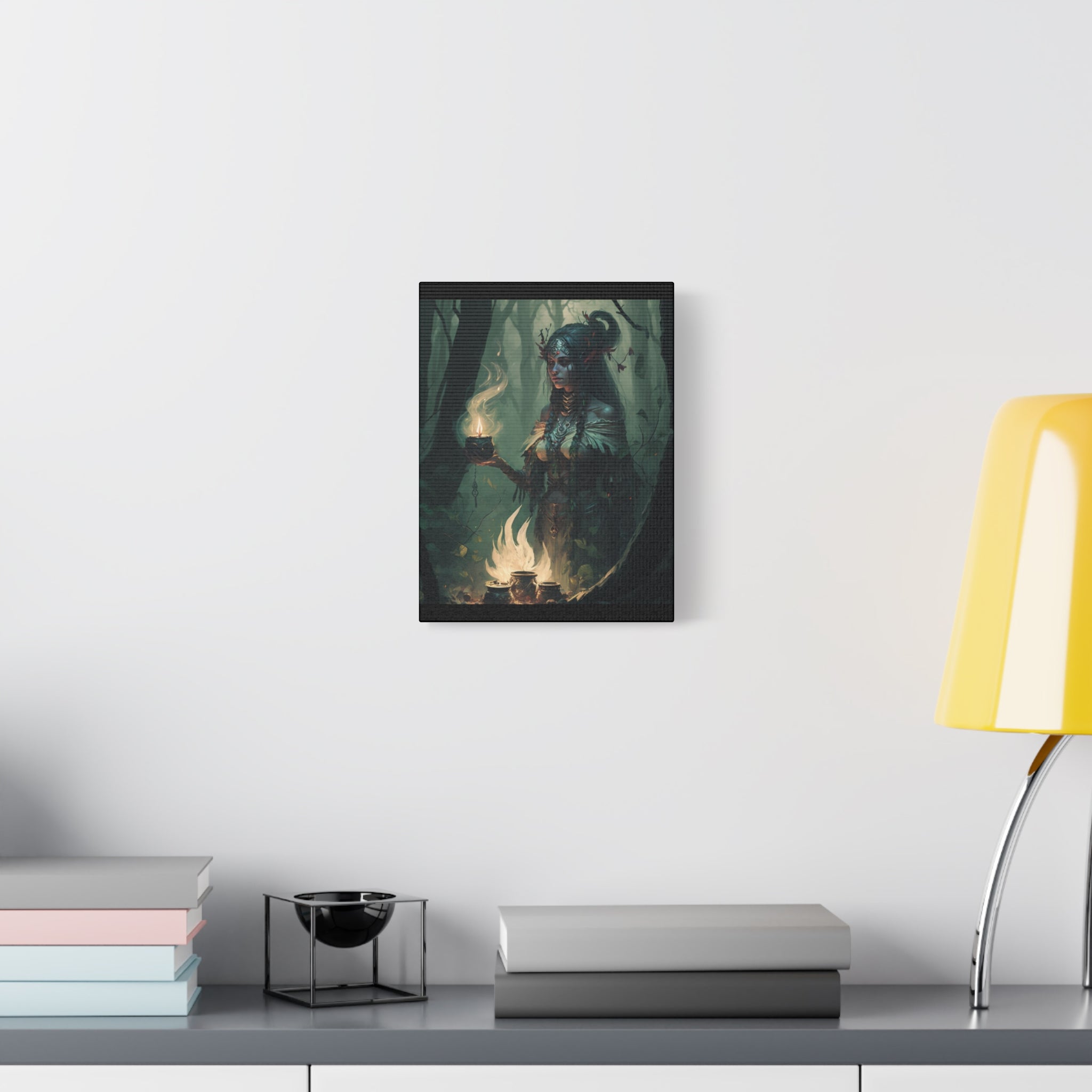 Enchanting Forest Goddess Canvas Art, Mystical Wall Decor, Spiritual Home Decor, Witchy Gift, Bohemian Artwork, Fantasy Art