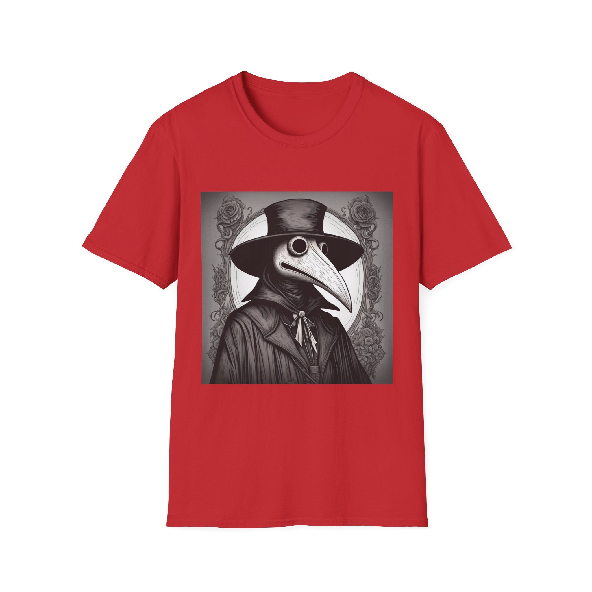 Vintage Plague Doctor Graphic Tee, Unisex T-Shirt, Halloween Costume, Gothic Fashion, Spooky Gift, Unique Art Shirt
