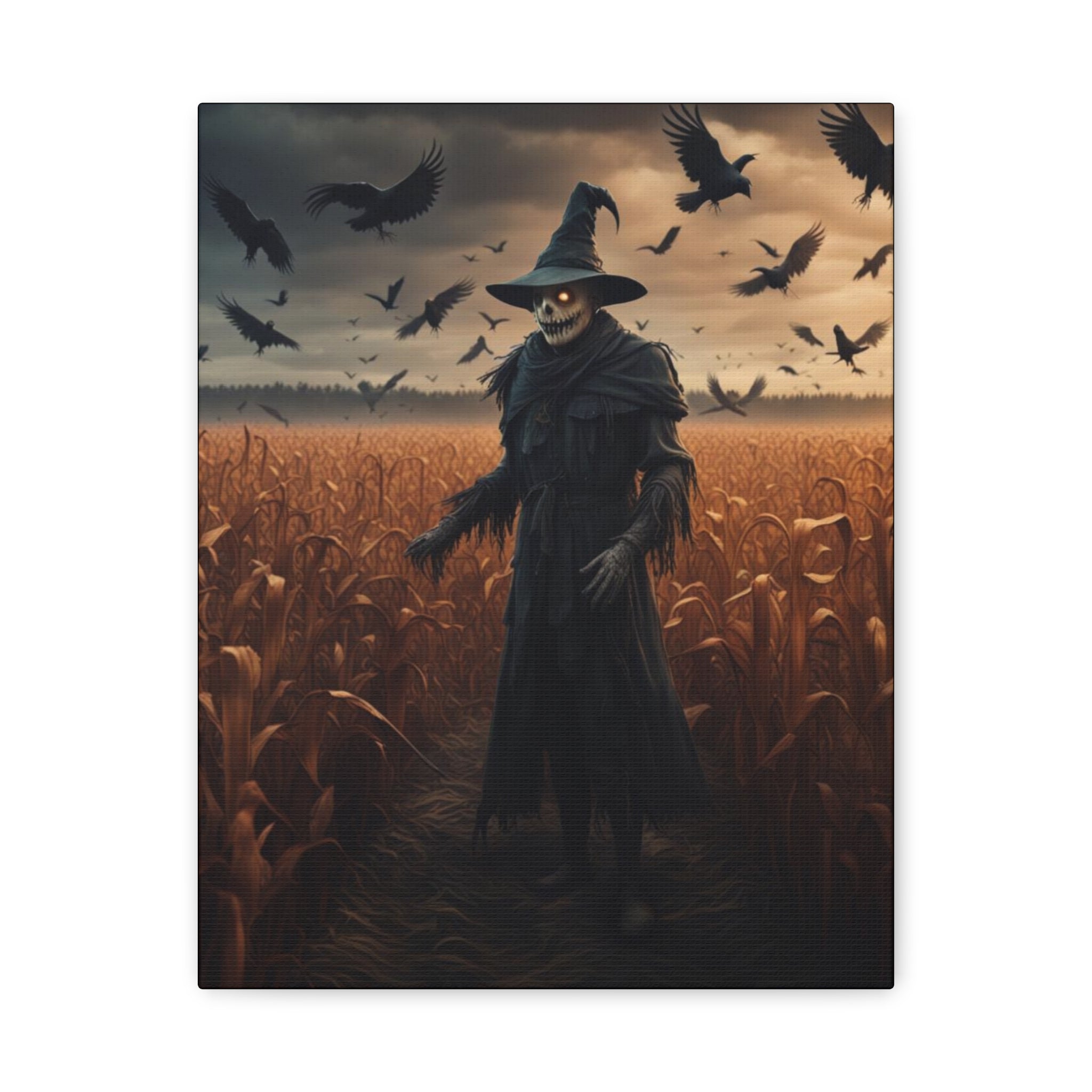Brave Crows Canvas Art, Halloween Decor, Gothic Wall Art, Autumn Home Decor, Horror Art Print, Haunted House Decoration