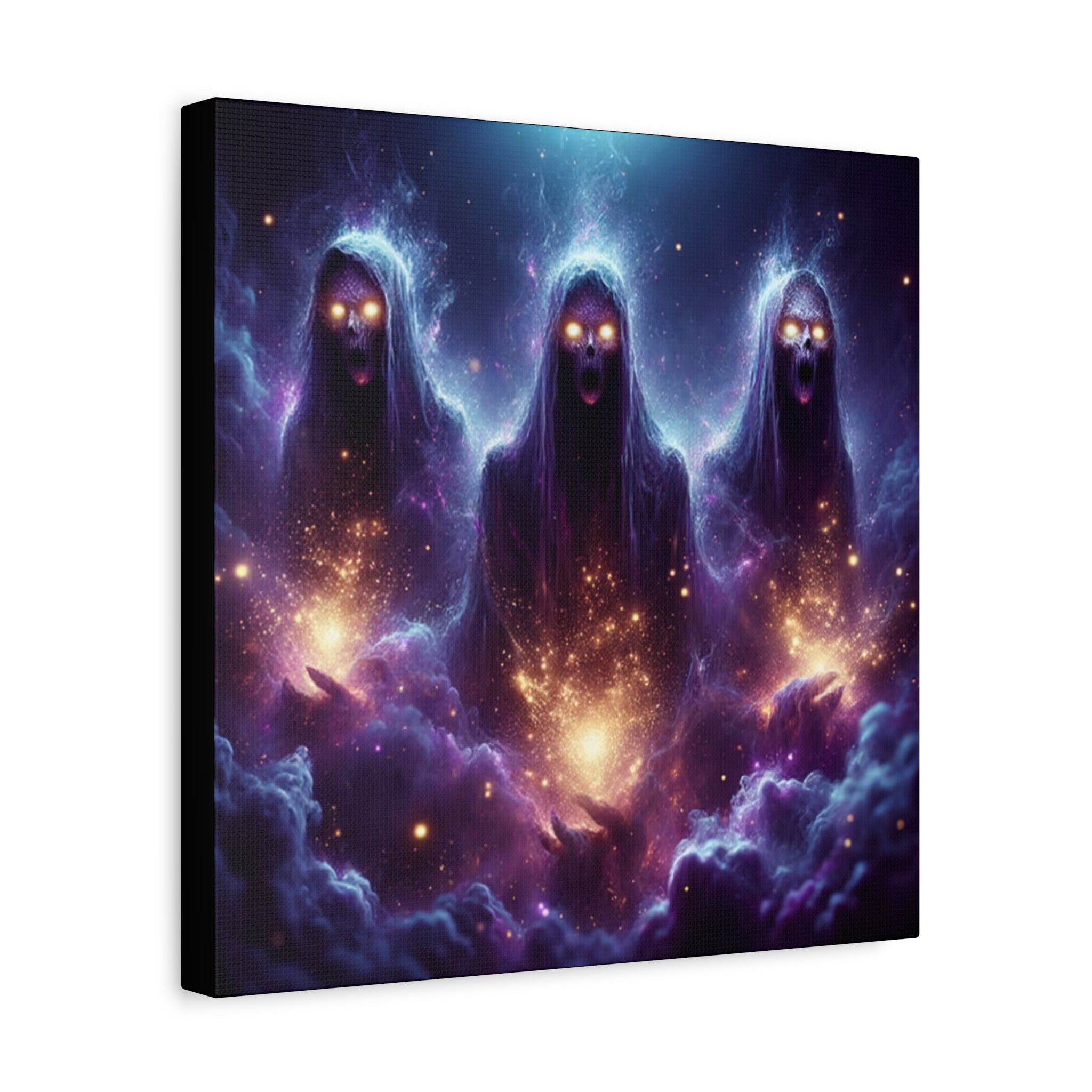The Watchers  Canvas Print, Ethereal Wall Decor, Spiritual Home Art, Fantasy Canvas, Unique Gift Idea, Halloween Decor, Mystic Artwork