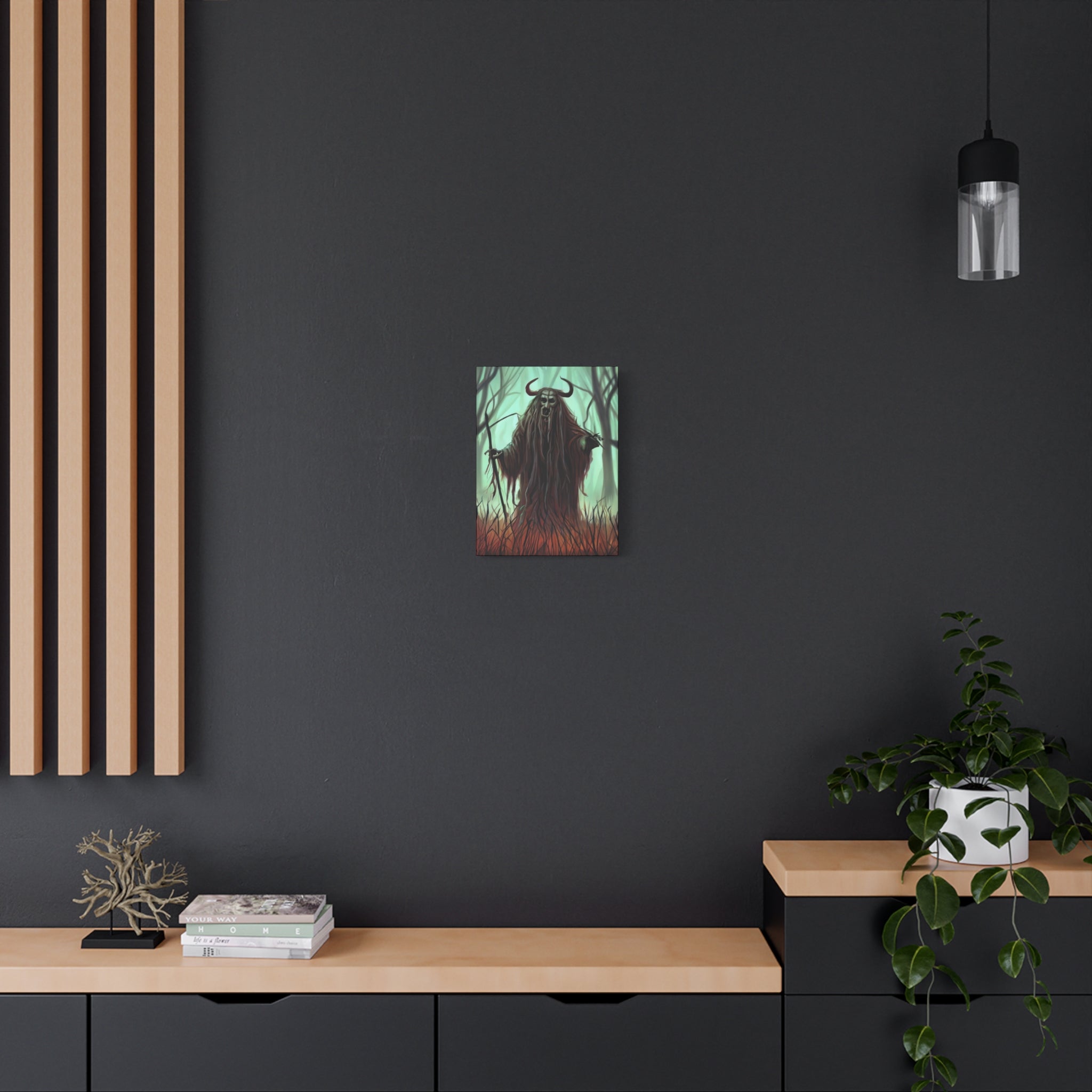 The Shaman Canvas Art, Halloween Decor, Witchy Wall Art, Gothic Home Decor, Fantasy Artwork, Unique Gift for Halloween