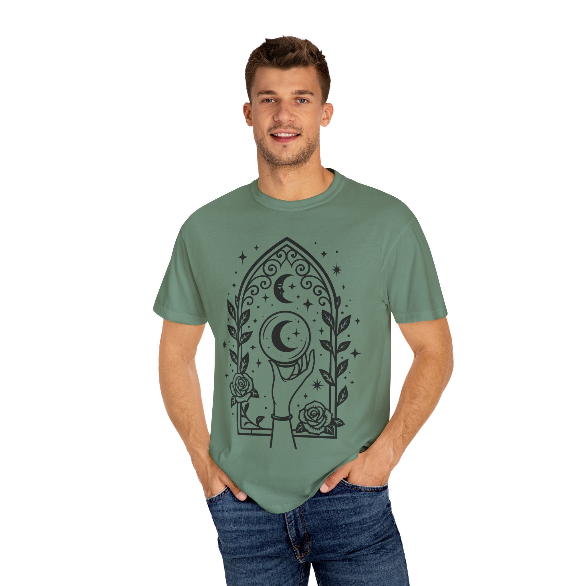 Gothic Arch Unisex T-Shirt | Celestial Graphic Tee, Gift for Astrology Lovers, Handmade Apparel for Everyday Wear, Spiritual Vibes
