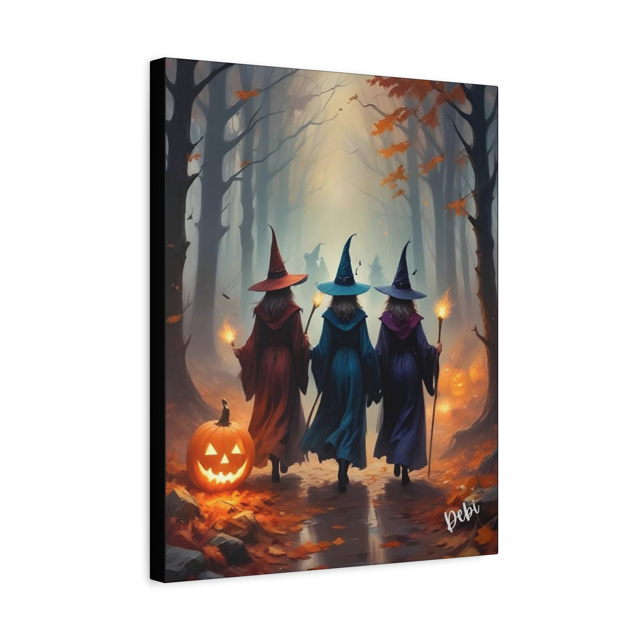 Trick or Treat Canvas Art, Spooky Home Decor, Fall Wall Art, Halloween Decoration, Witchy Vibes